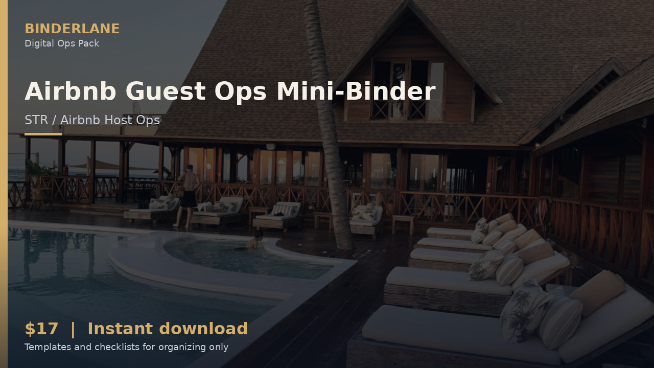 Airbnb Guest Ops Mini-Binder cover