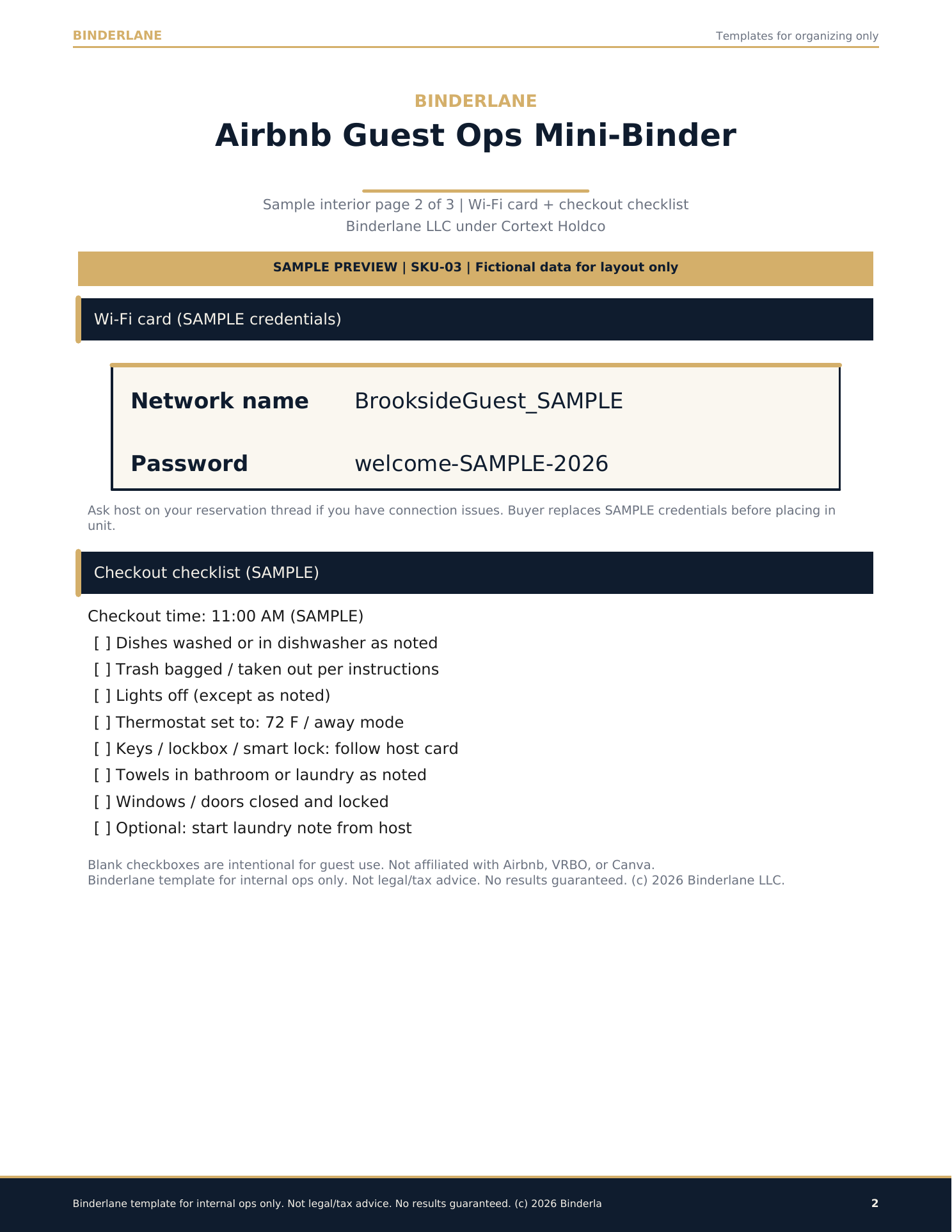 Wi-Fi + checkout sample preview